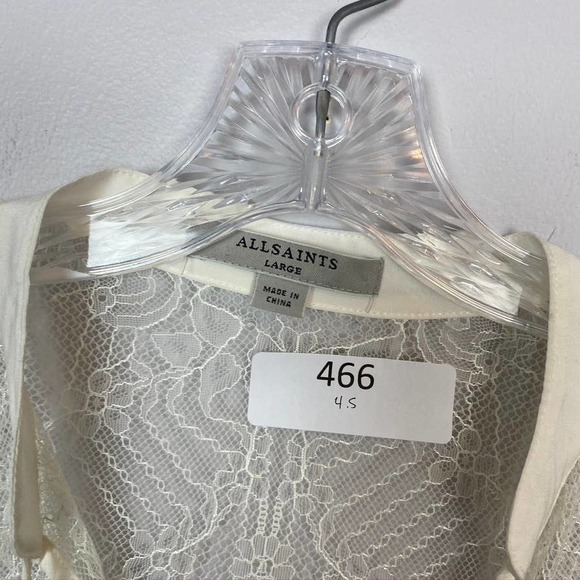 ALLSAINTS | Laya Lace Shirt in Chalk White Large - Picture 7 of 8